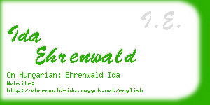 ida ehrenwald business card